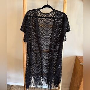 BOGO SHEIN Black Open-Knit Cardigan